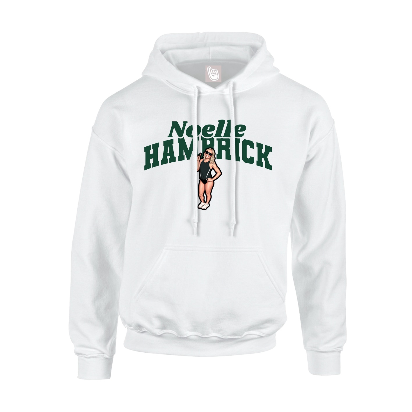 Hoodie — Signature Arch in White