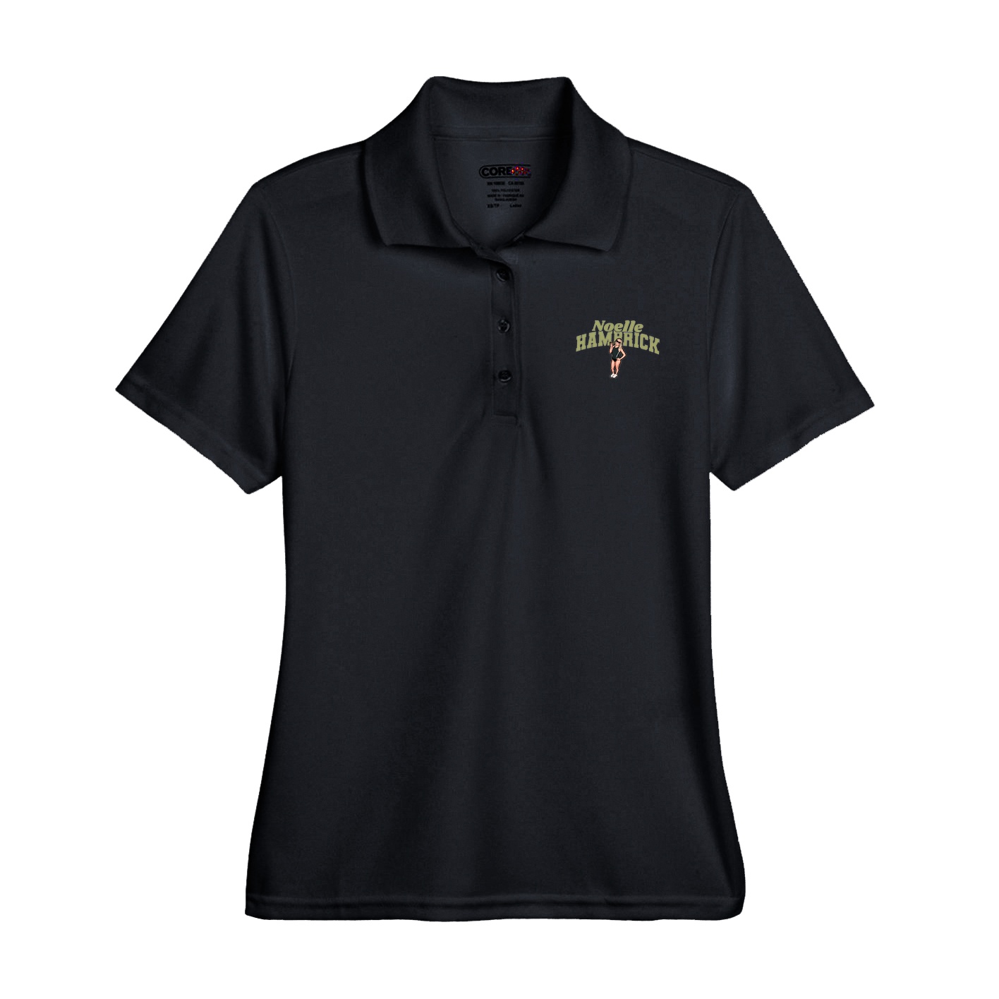 Womens Performance Polo — Signature Arch in Black