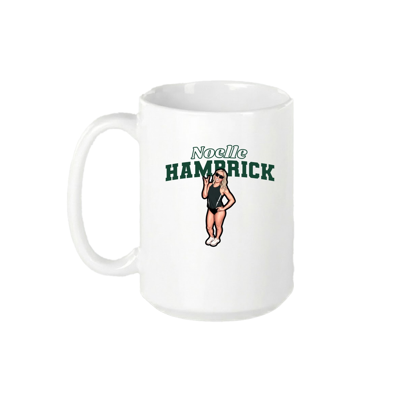 15oz Coffee Mug — Name Arch in White