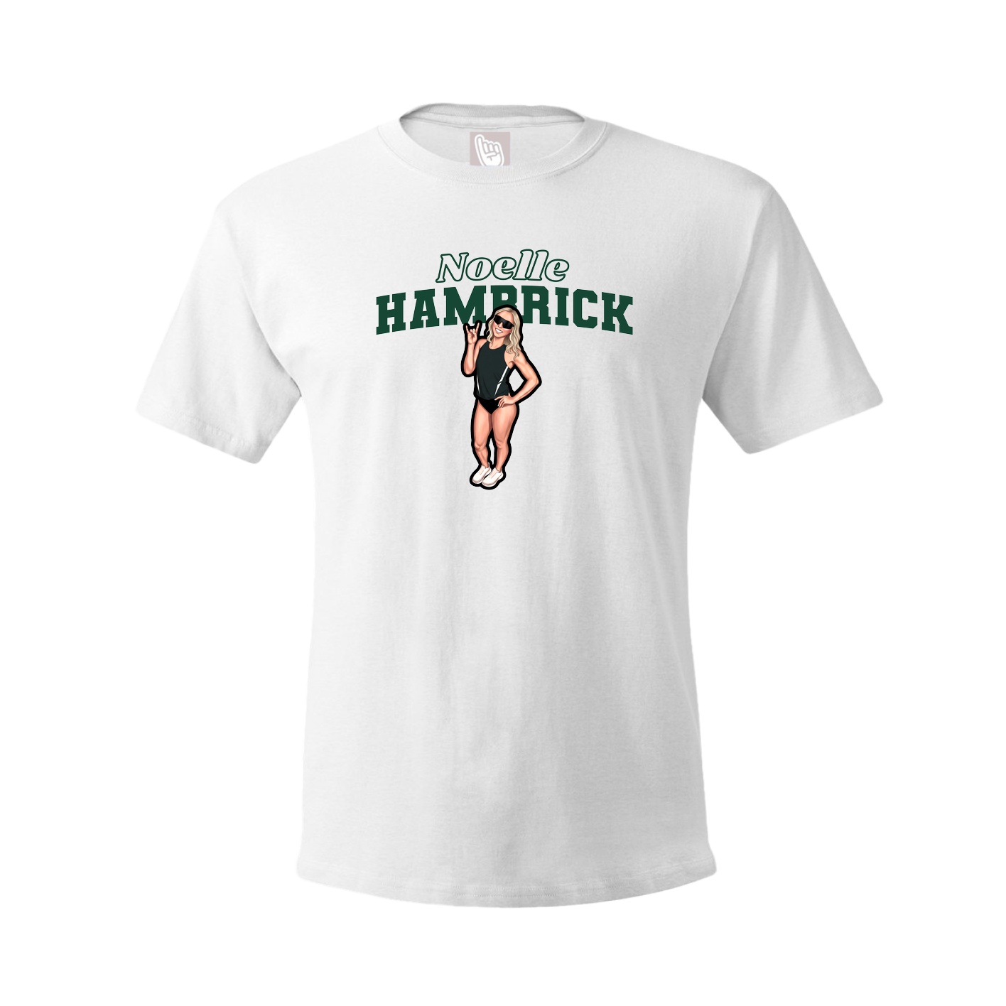 Youth Tee — Name Arch in White