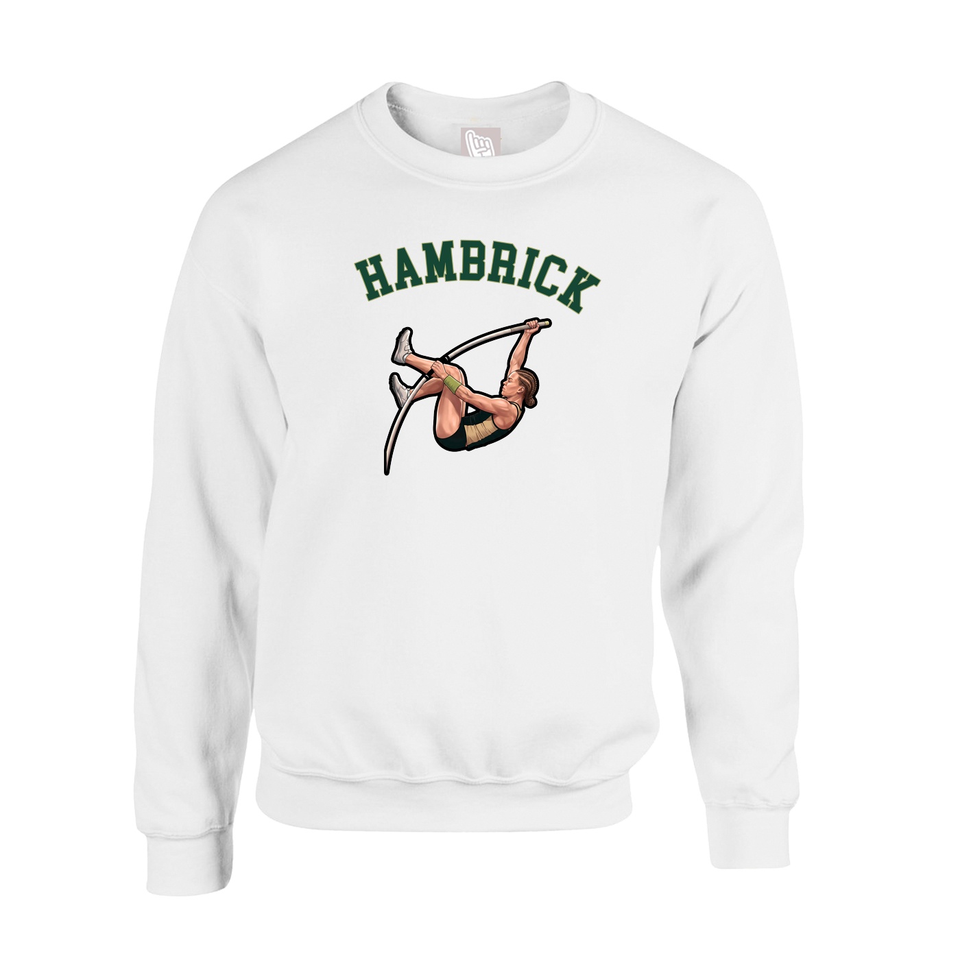 Fleece Crew — Shirsey Arch in White