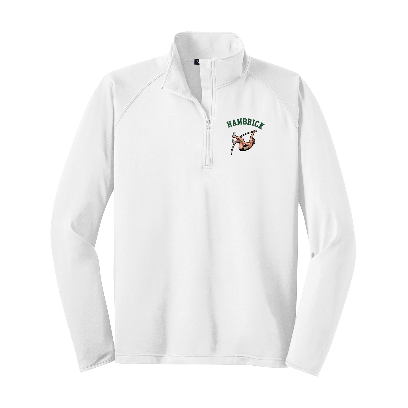 Q-Zip Pullover — Shirsey Arch in White