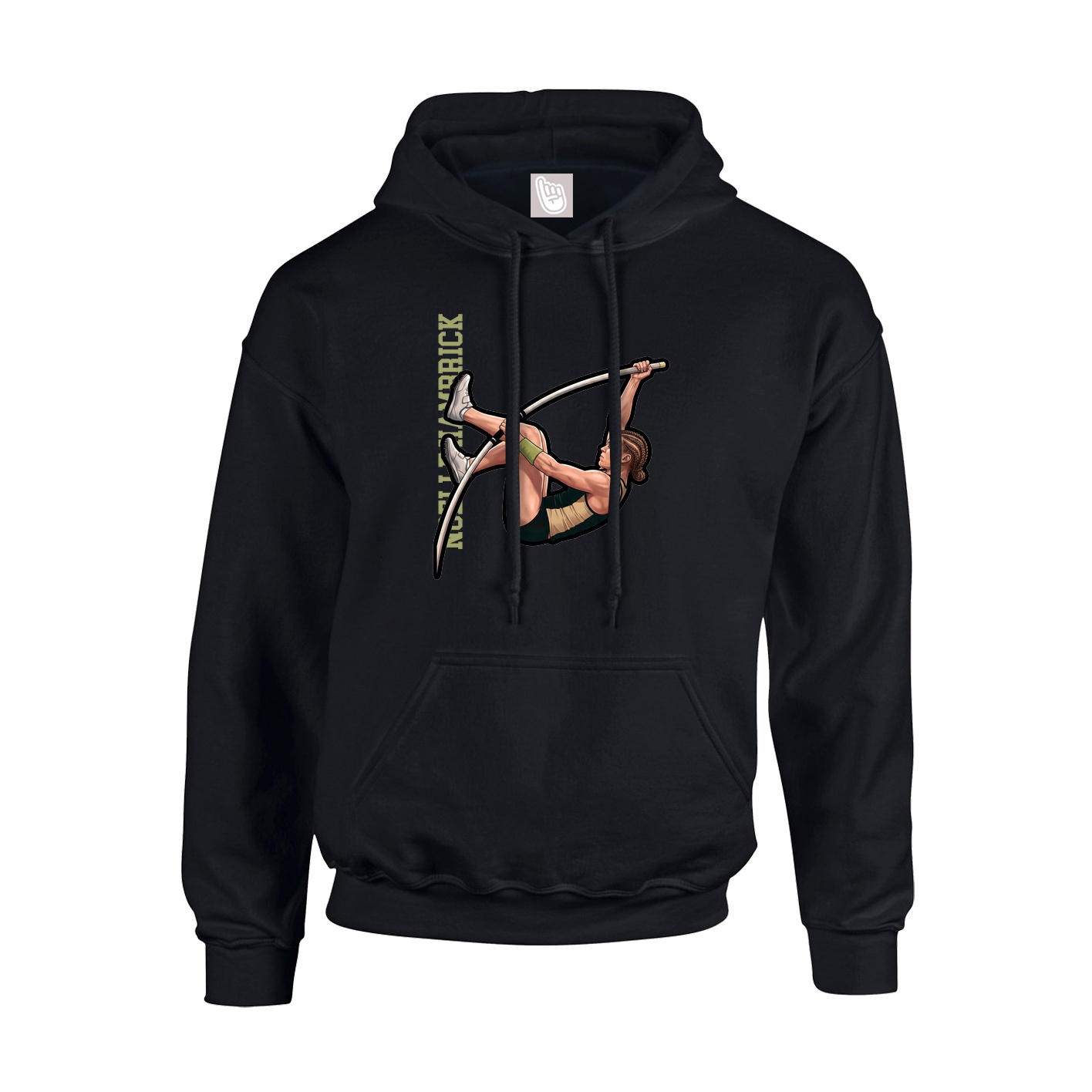 Hoodie — Name Vertical in Black