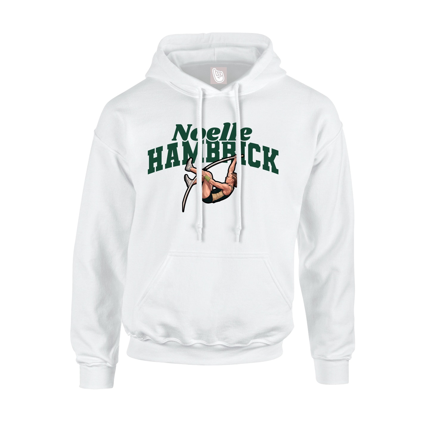 Youth Hoodie — Signature Arch in White
