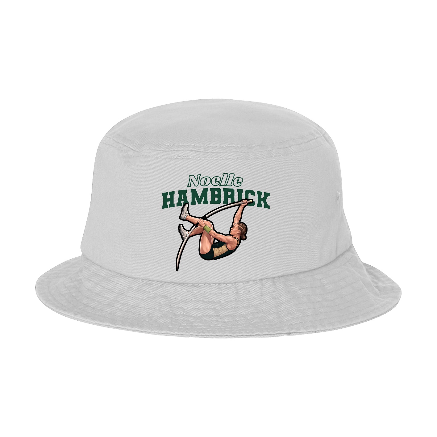 Bucket Cap — Name Arch in White
