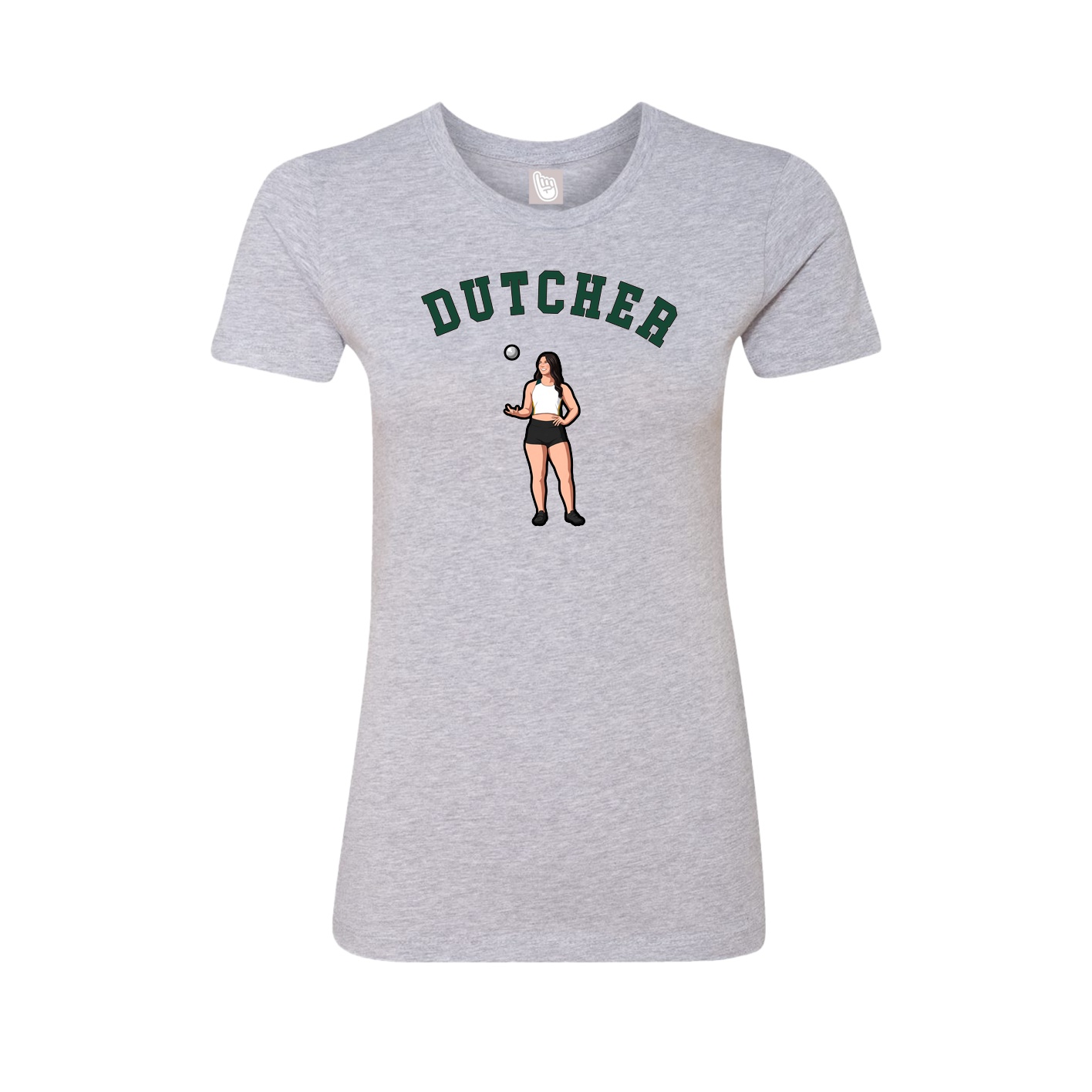 Fitted Women's Tee — Shirsey Arch in Grey