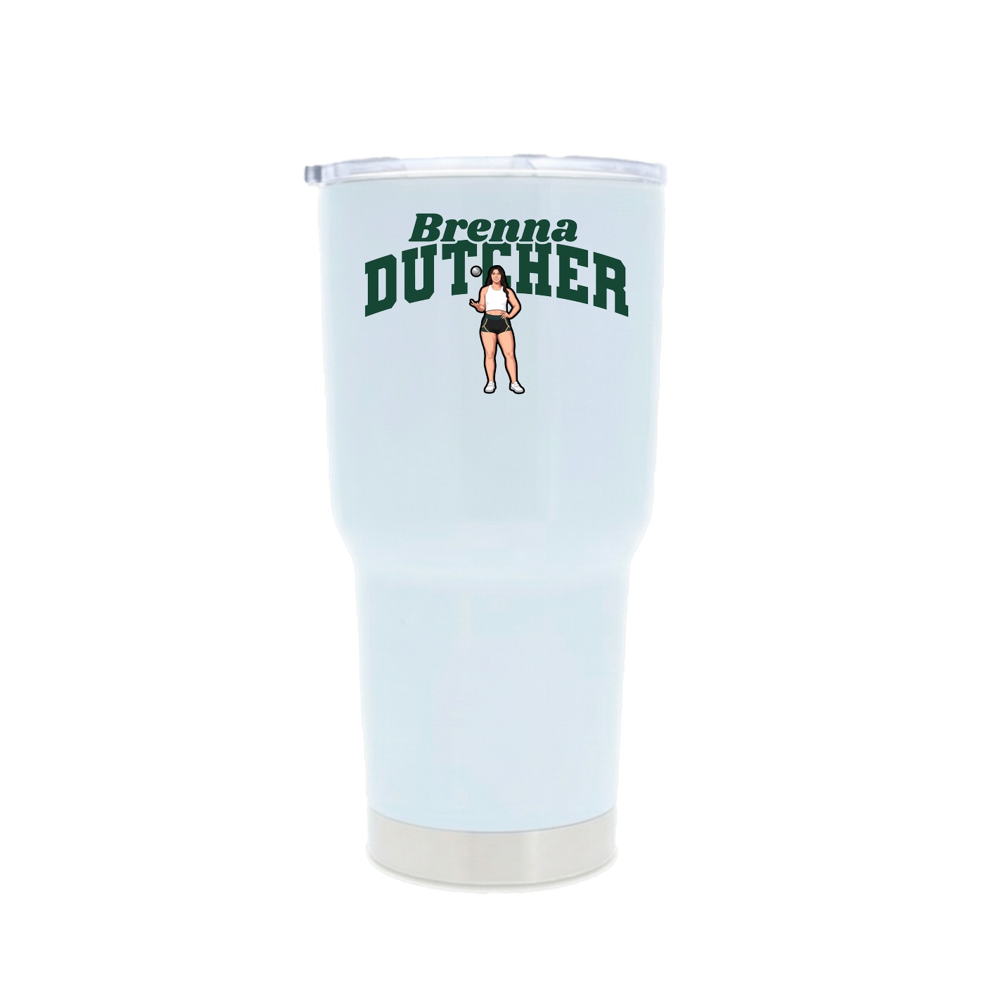 30oz Stainless Steel Tumbler — Signature Arch in White