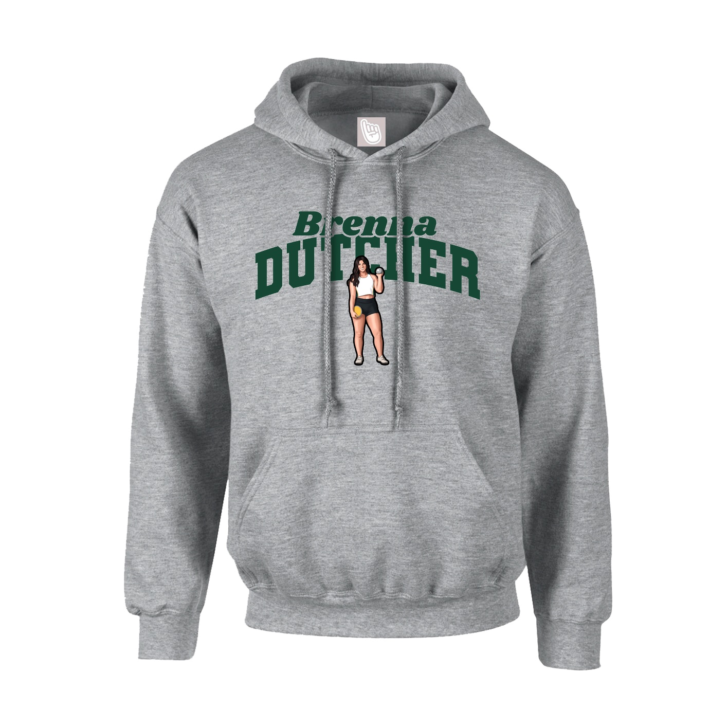 Youth Hoodie — Signature Arch in Grey