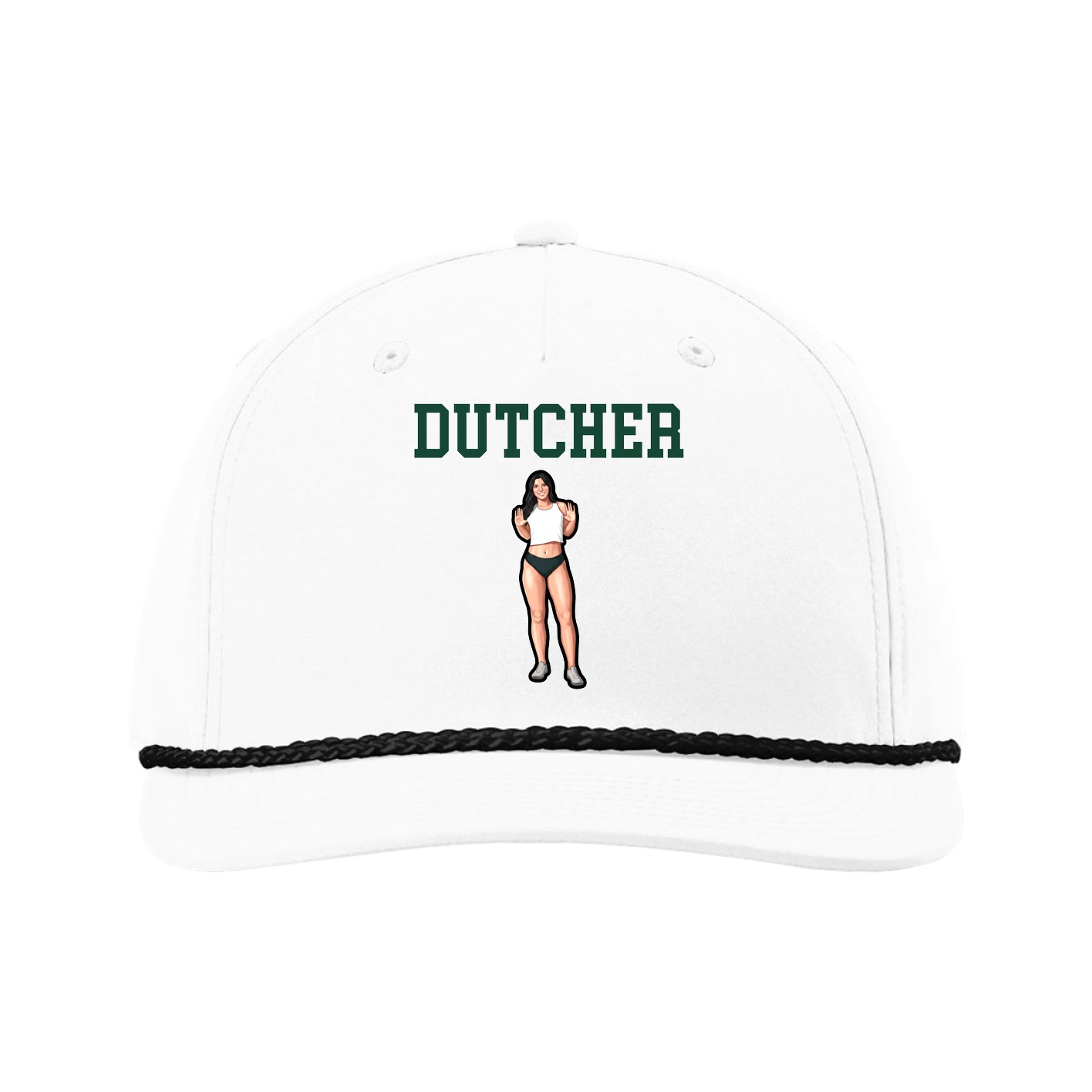Five-Panel Classic Rope Cap — Shirsey in White