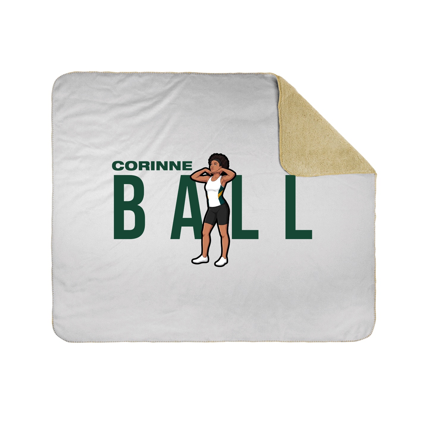 Throw Blanket — Player Name in White
