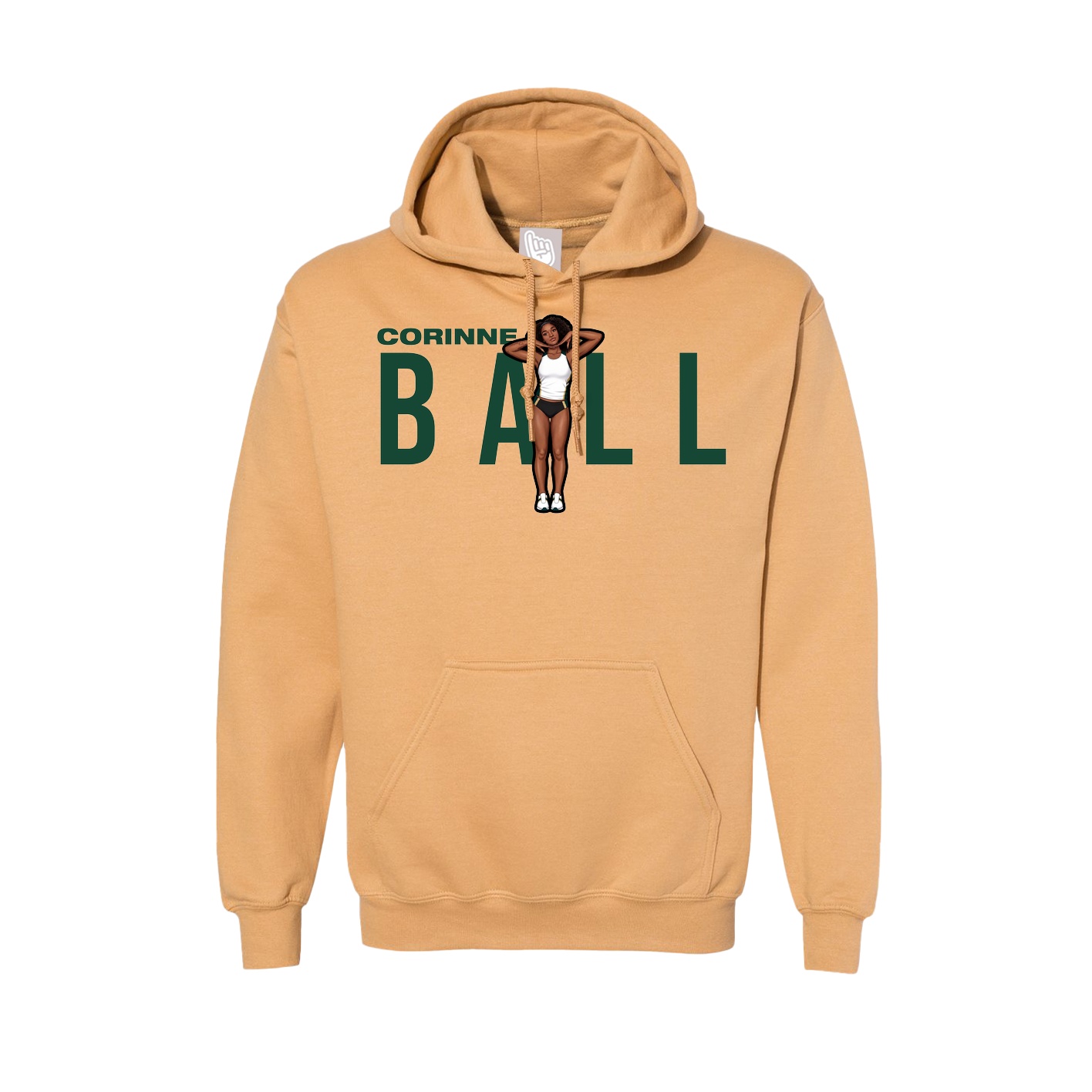 Hoodie — Player Name in Vegas Gold