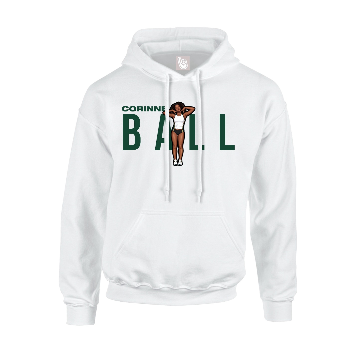 Youth Hoodie — Player Name in White