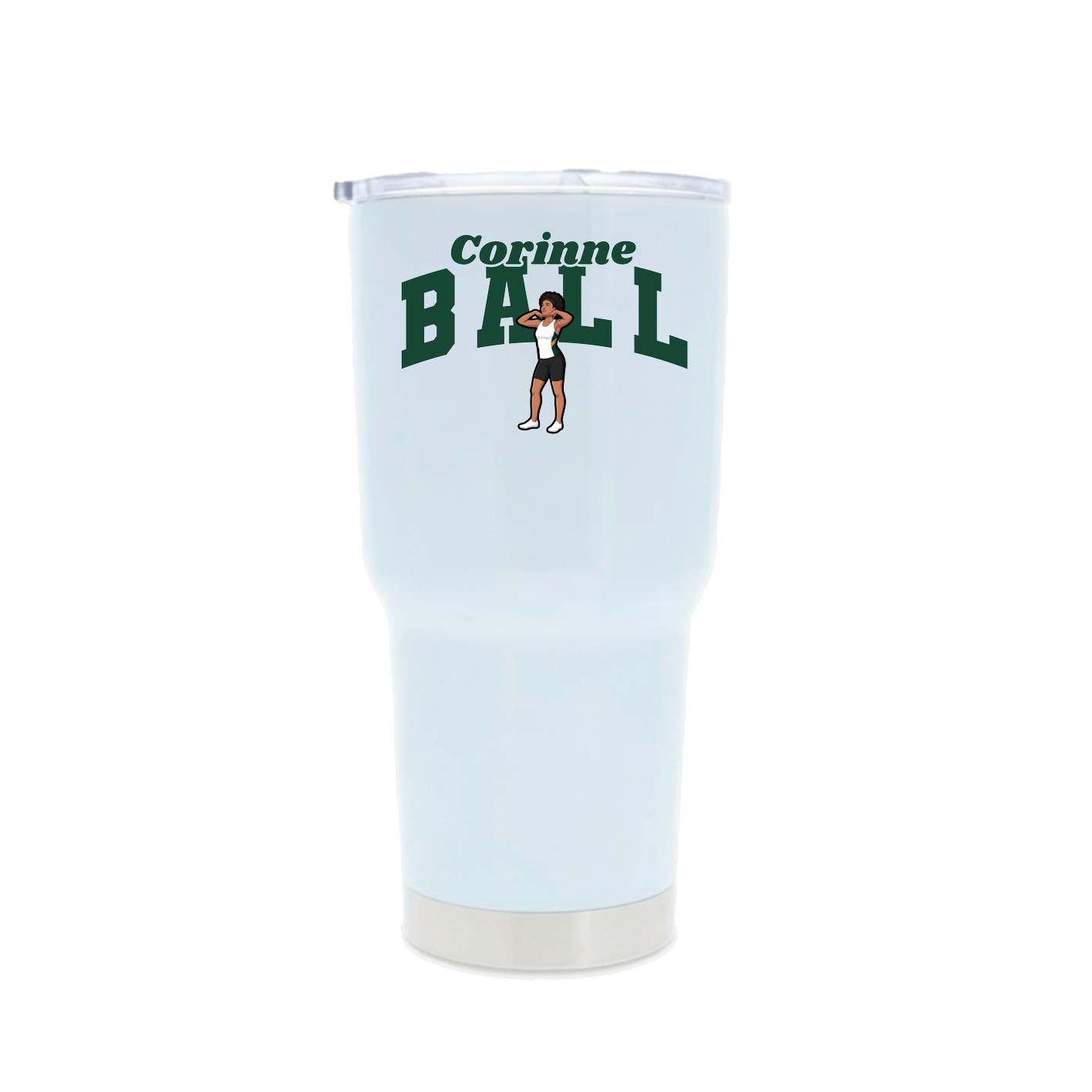 30oz Stainless Steel Tumbler — Signature Arch in White