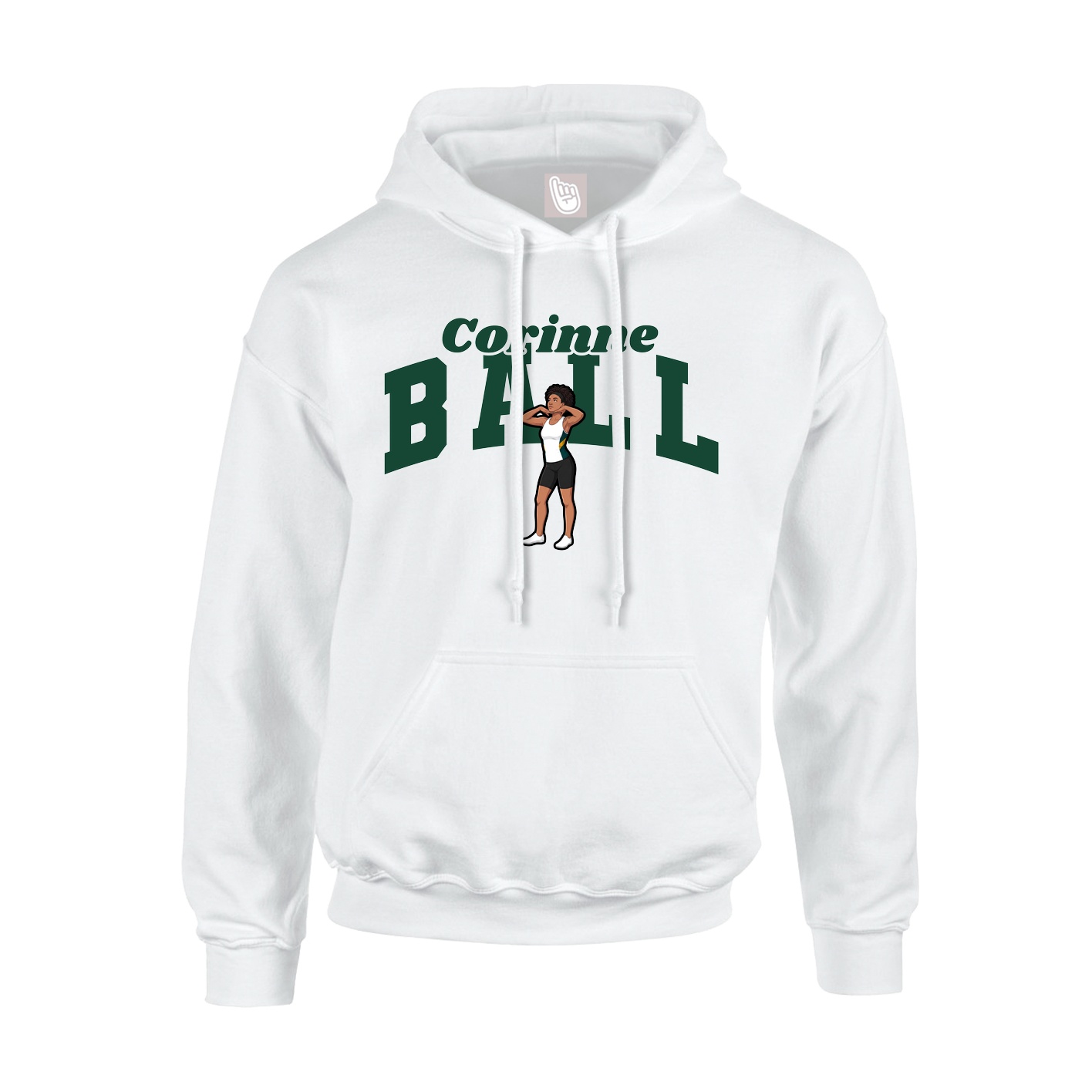 Hoodie — Signature Arch in White