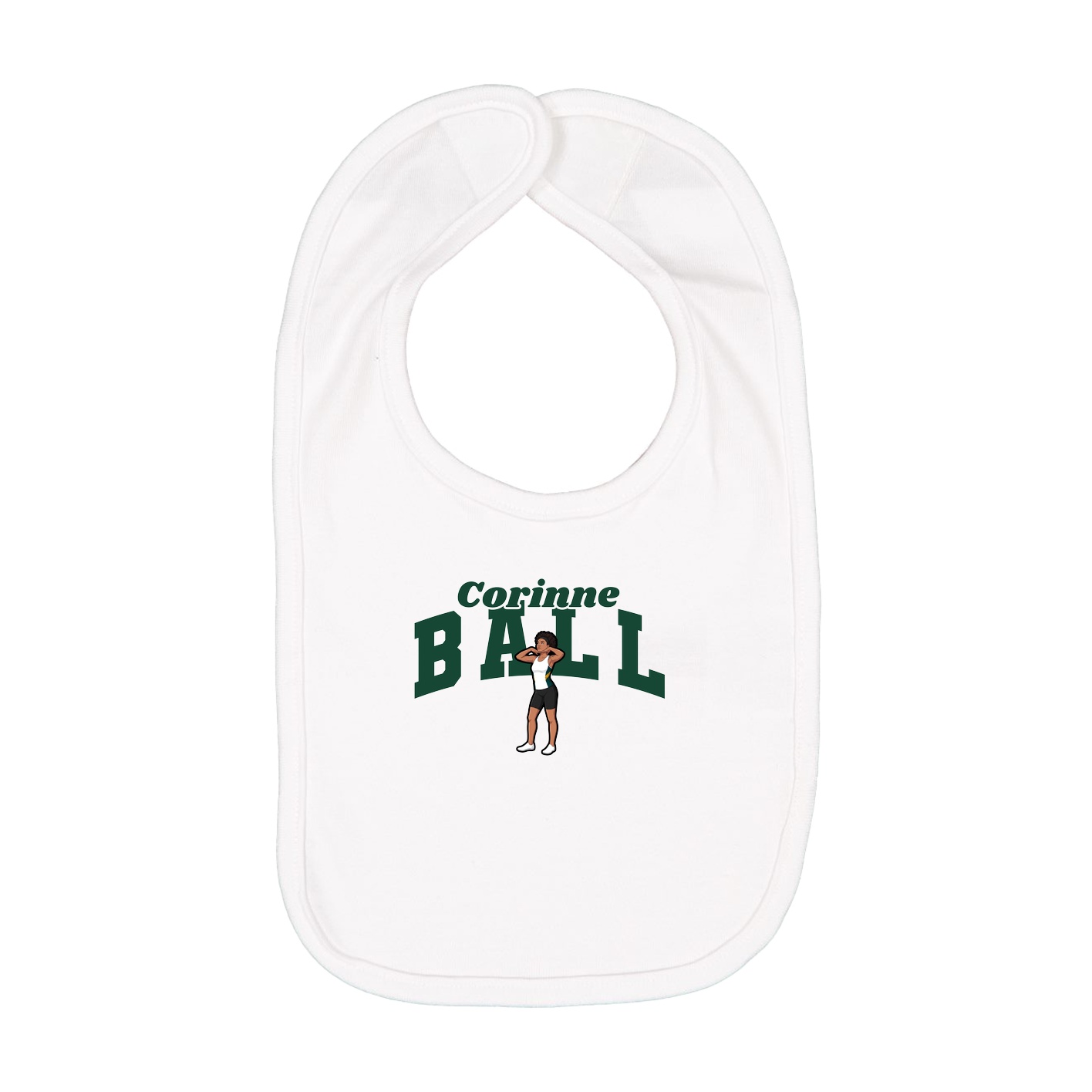 Infant Bib — Signature Arch in White