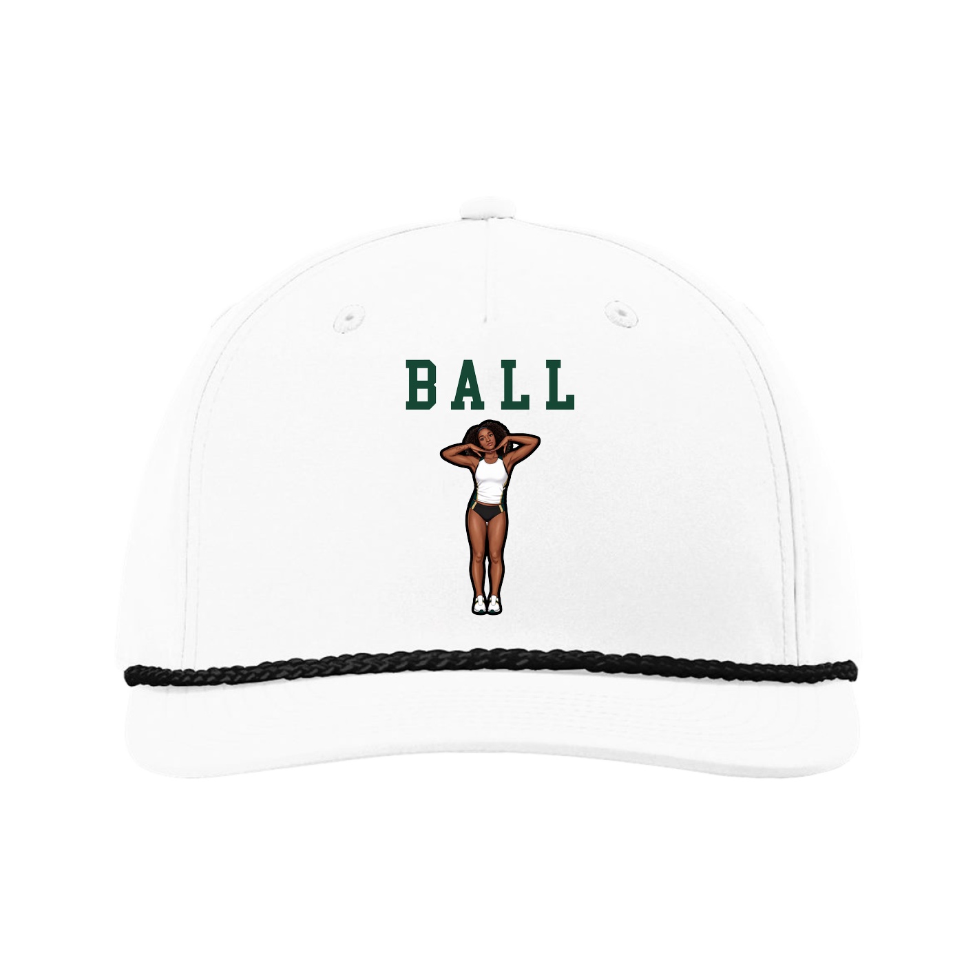 Five-Panel Classic Rope Cap — Shirsey in White