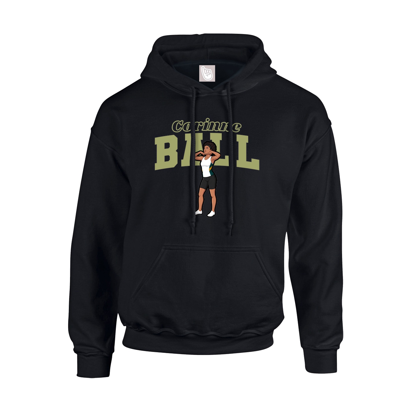 Youth Hoodie — Name Arch in Black