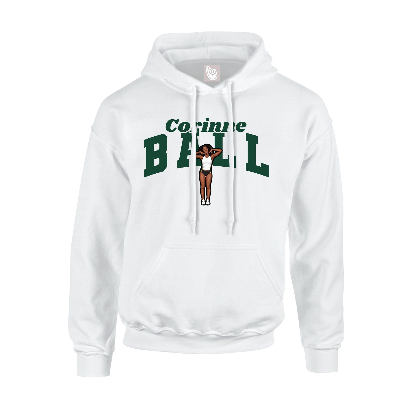 Hoodie — Signature Arch in White