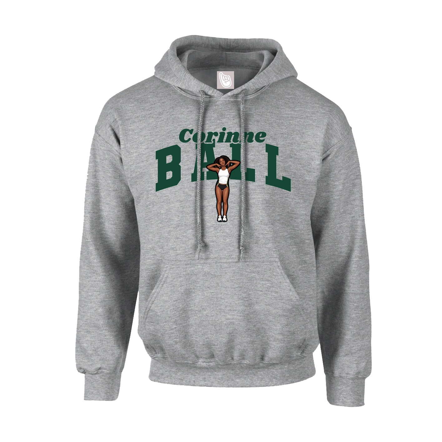 Youth Hoodie — Signature Arch in Grey