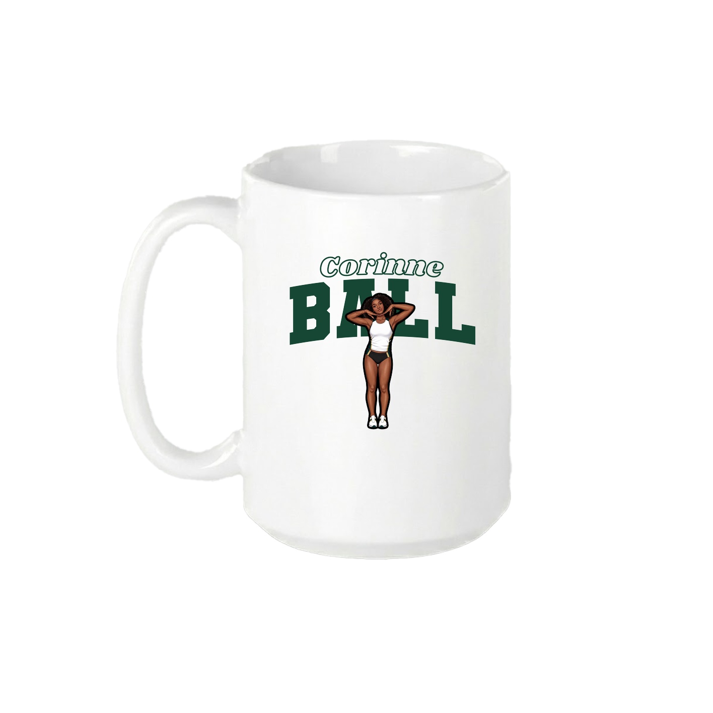 15oz Coffee Mug — Name Arch in White