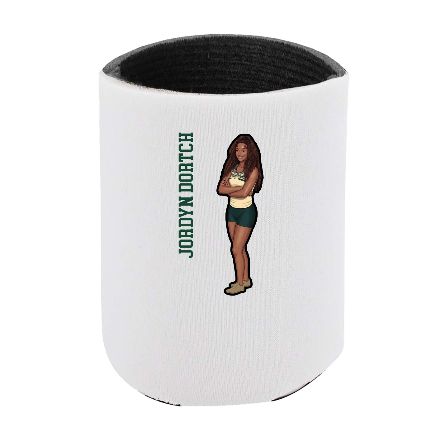 Can Holder — Name Vertical in White