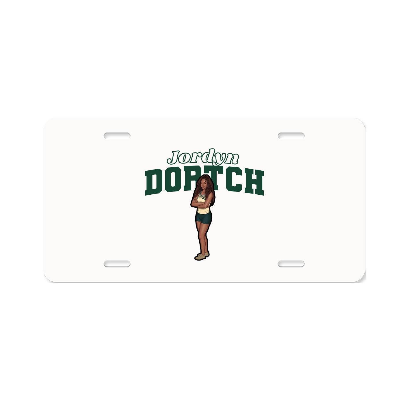 License Plate — Name Arch in Classic