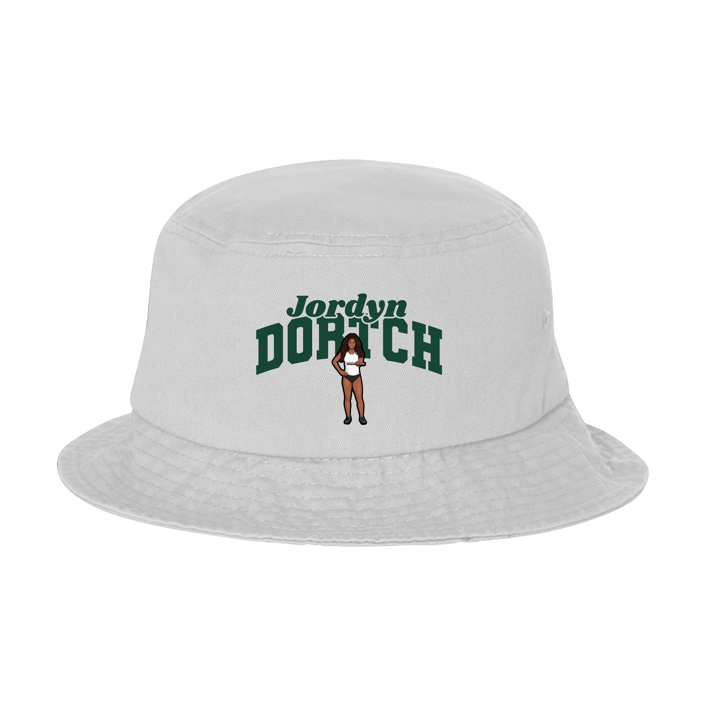 Bucket Cap — Signature Arch in White