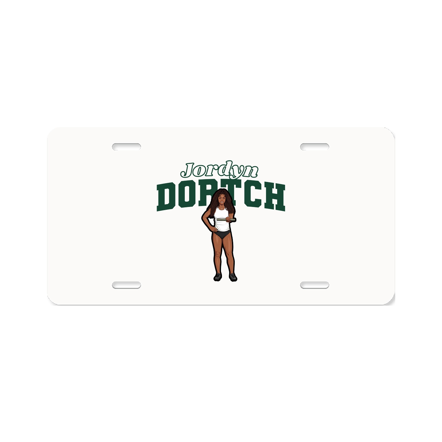 License Plate — Name Arch in Classic