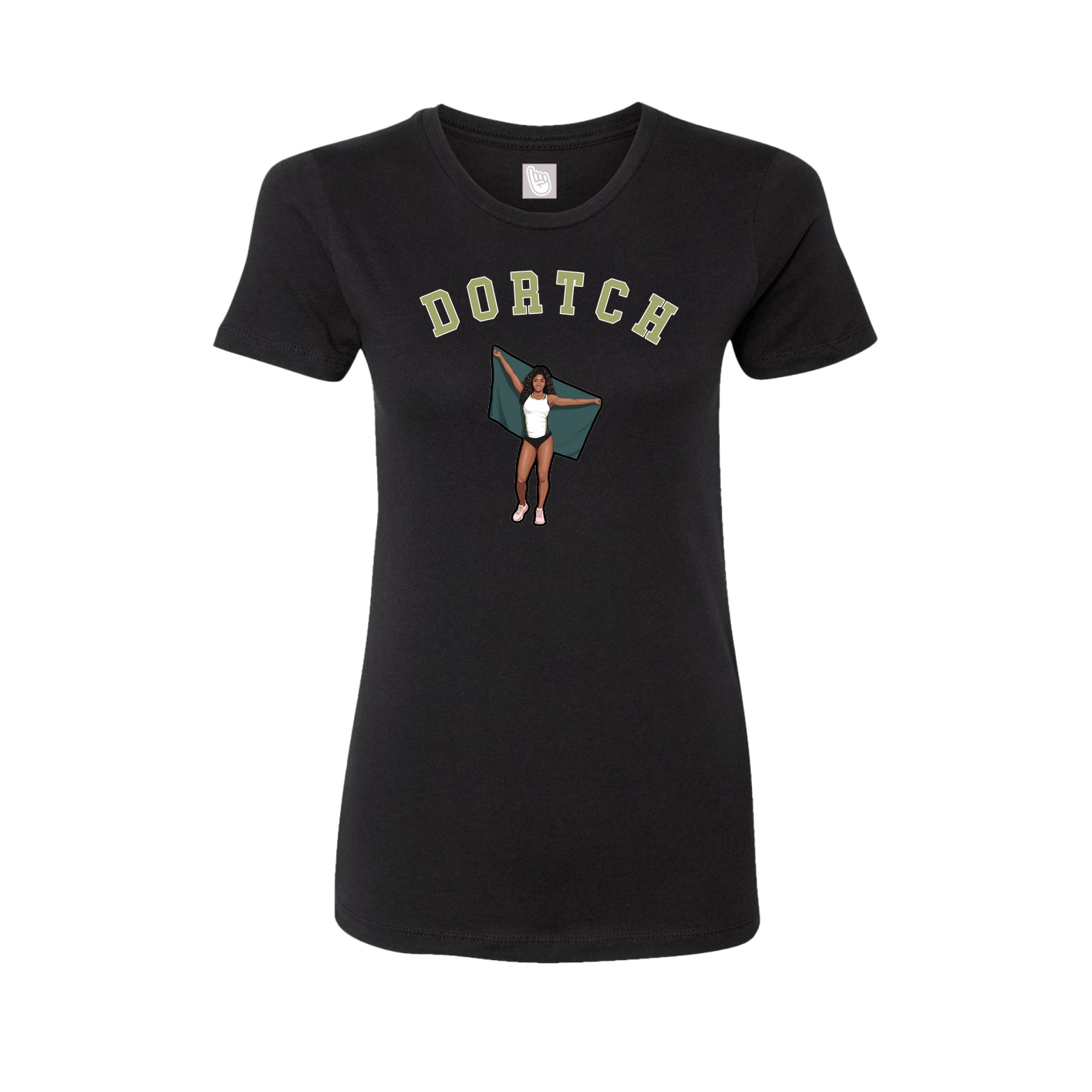 Fitted Women's Tee — Shirsey Arch in Black