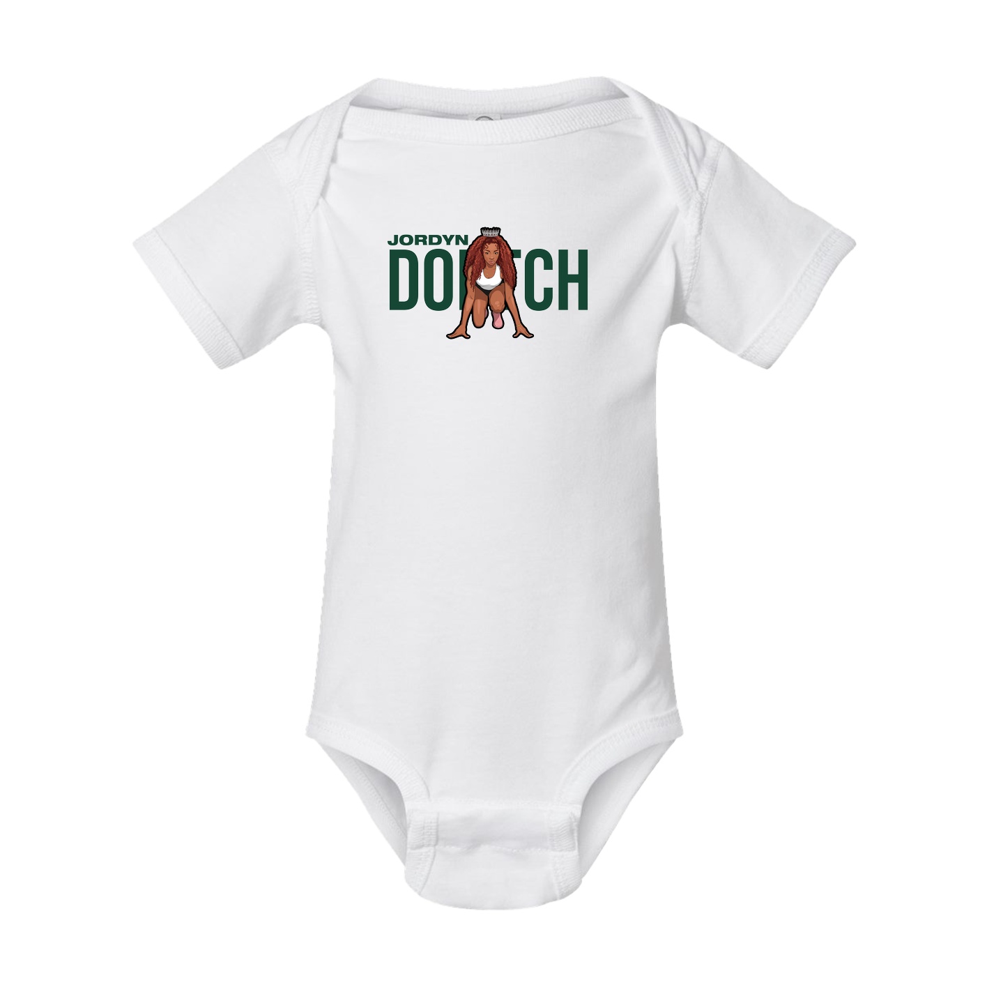 Baby Onesie — Player Name in White