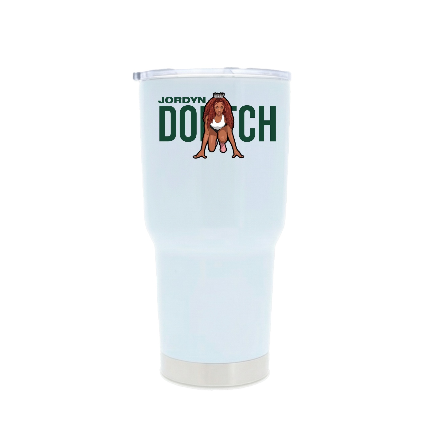 30oz Stainless Steel Tumbler — Player Name in White