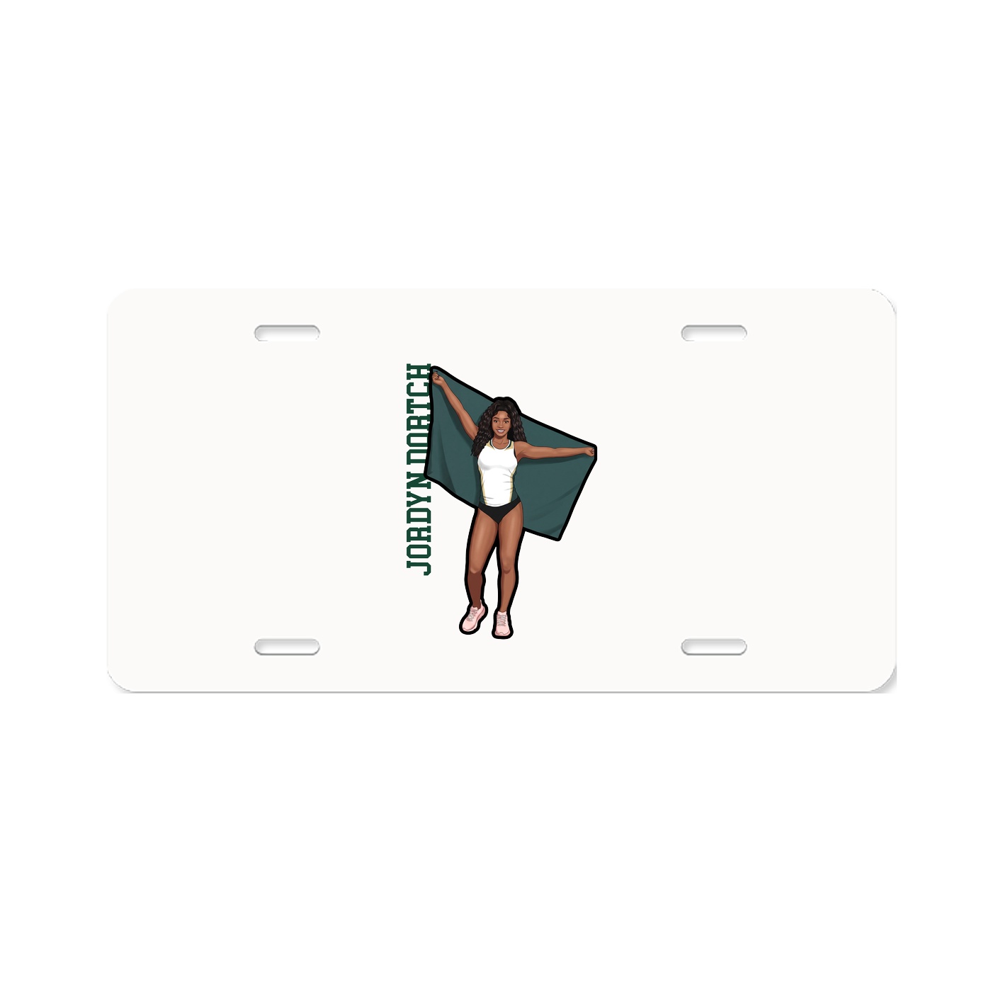 License Plate — Name Vertical in Classic