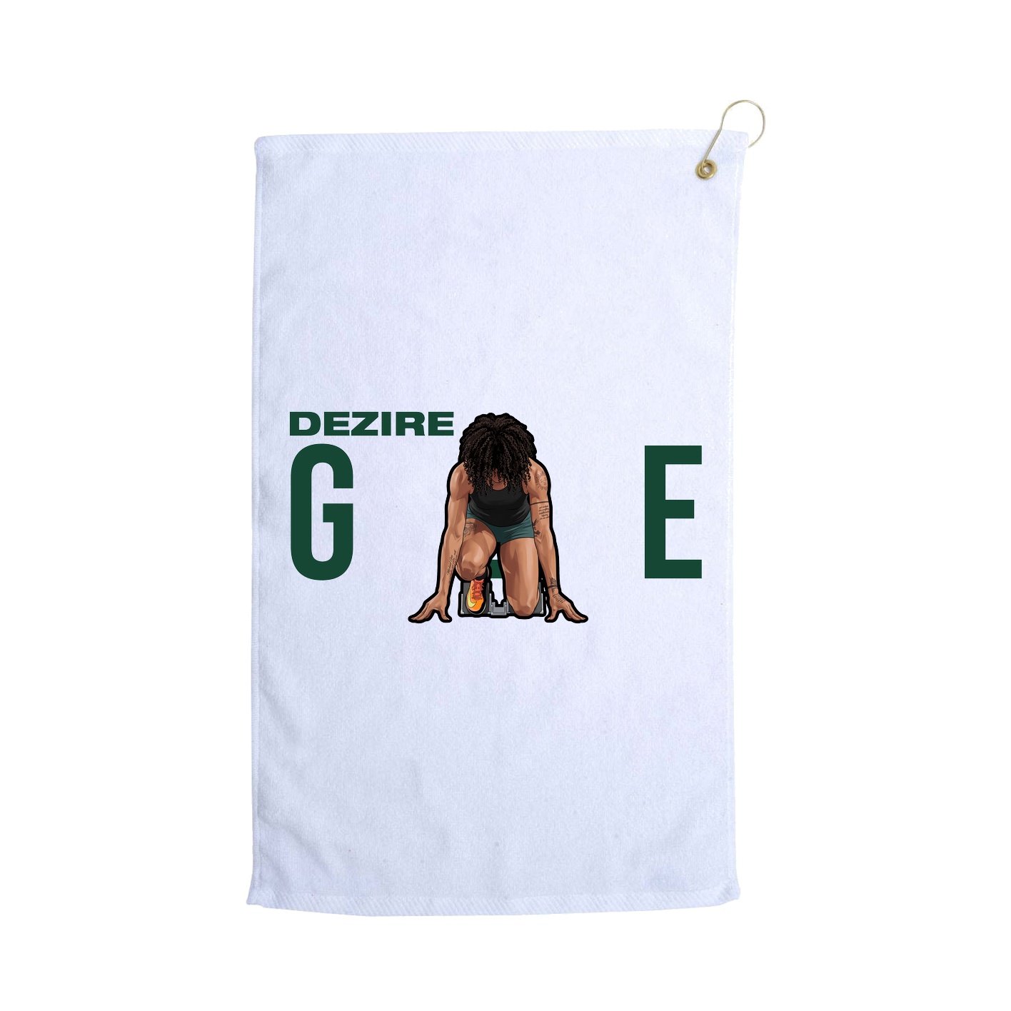 Golf Towel — Player Name in White
