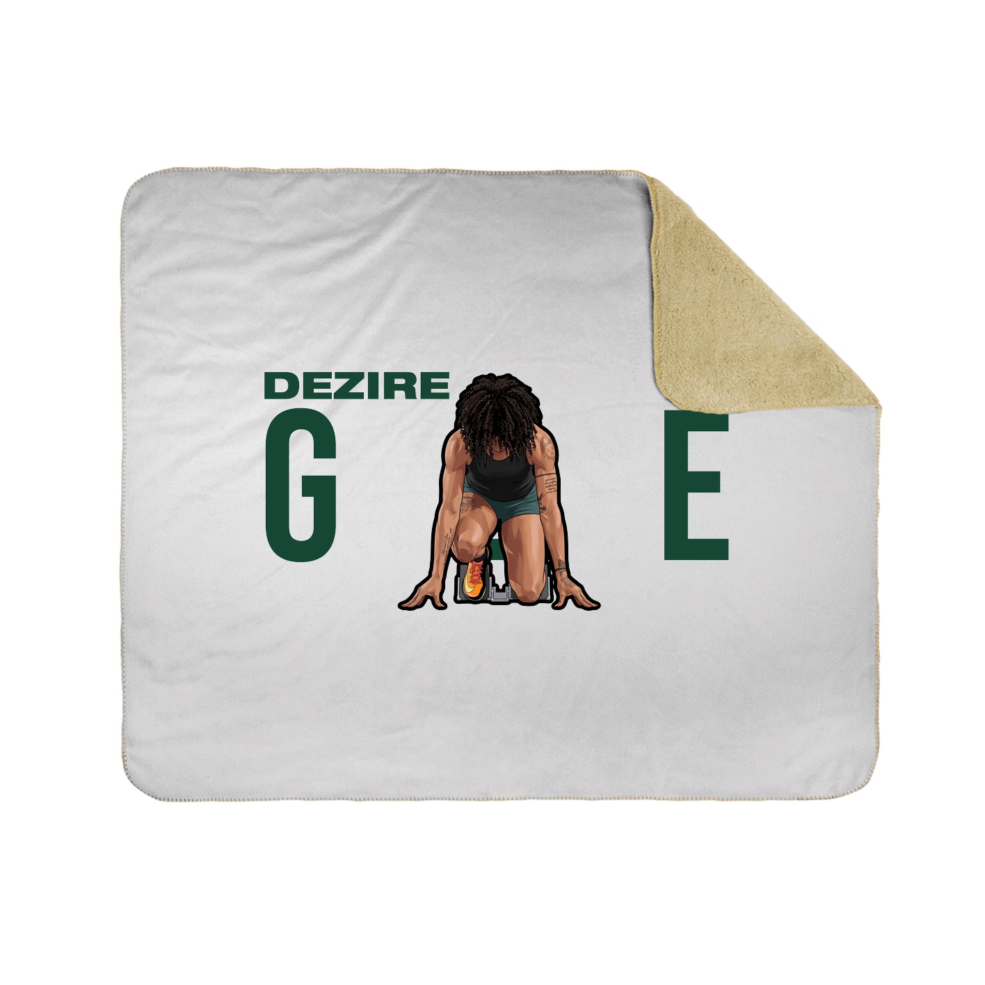Throw Blanket — Player Name in White