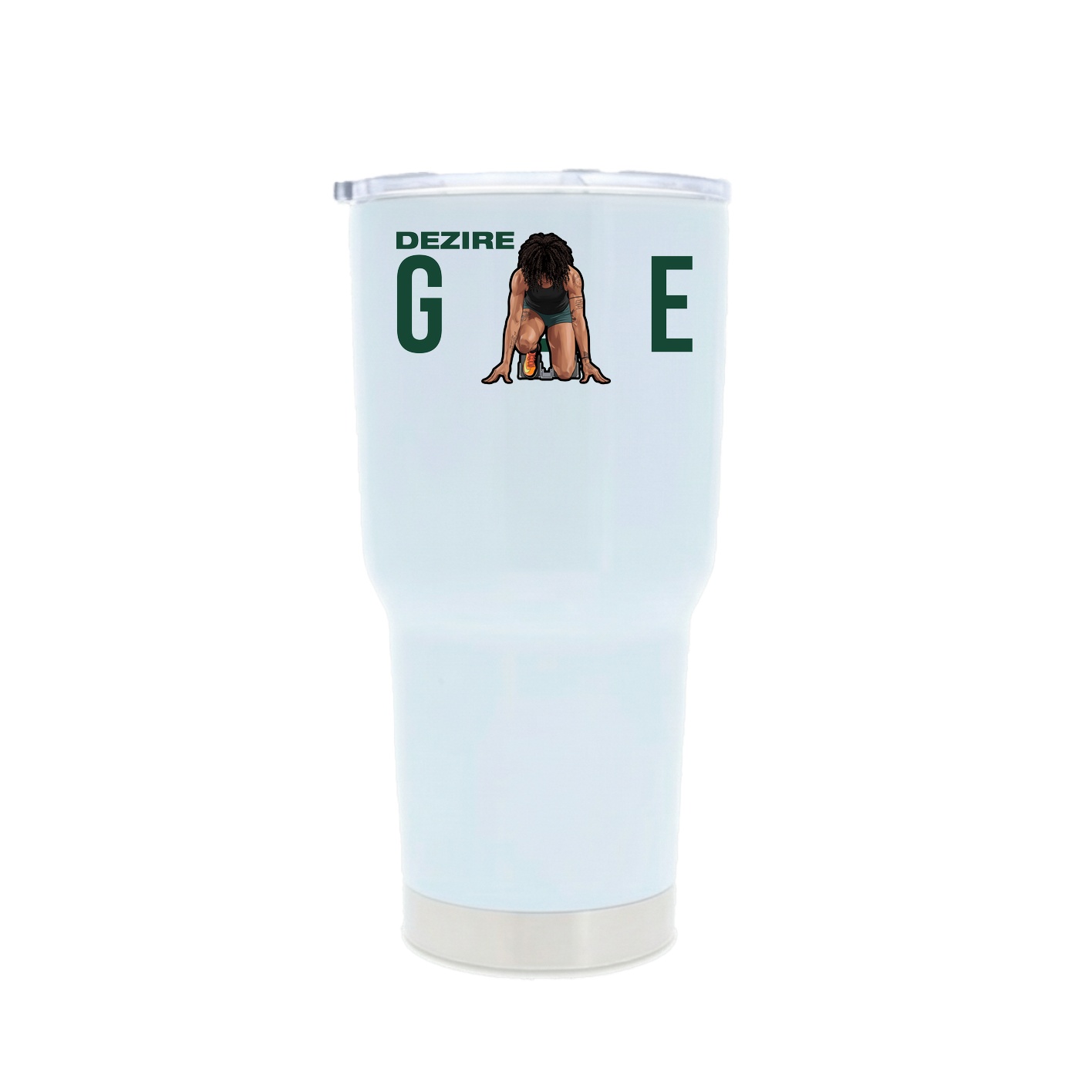 30oz Stainless Steel Tumbler — Player Name in White