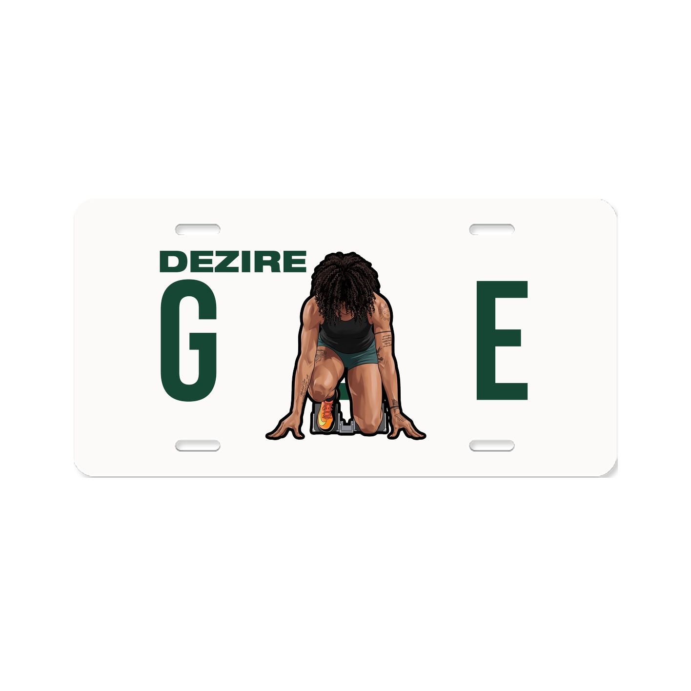 License Plate — Player Name in Classic