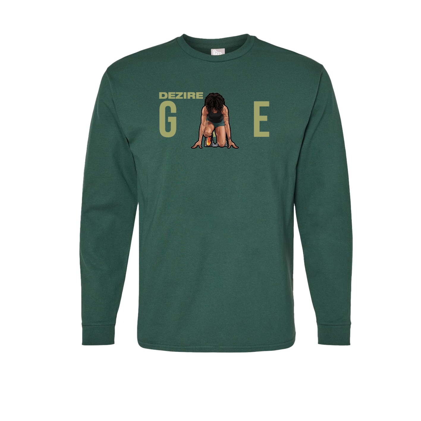 Long Sleeve Tee — Player Name in Green