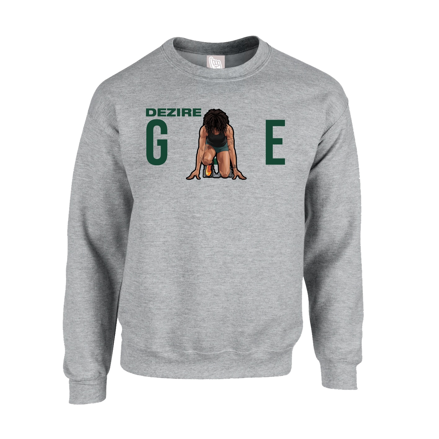 Fleece Crew — Player Name in Grey