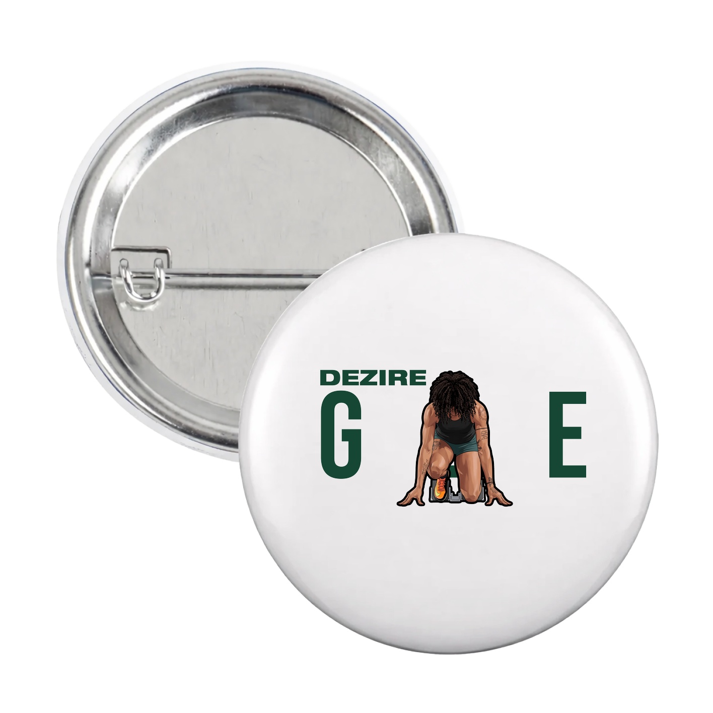 Game Day Button — Player Name in White