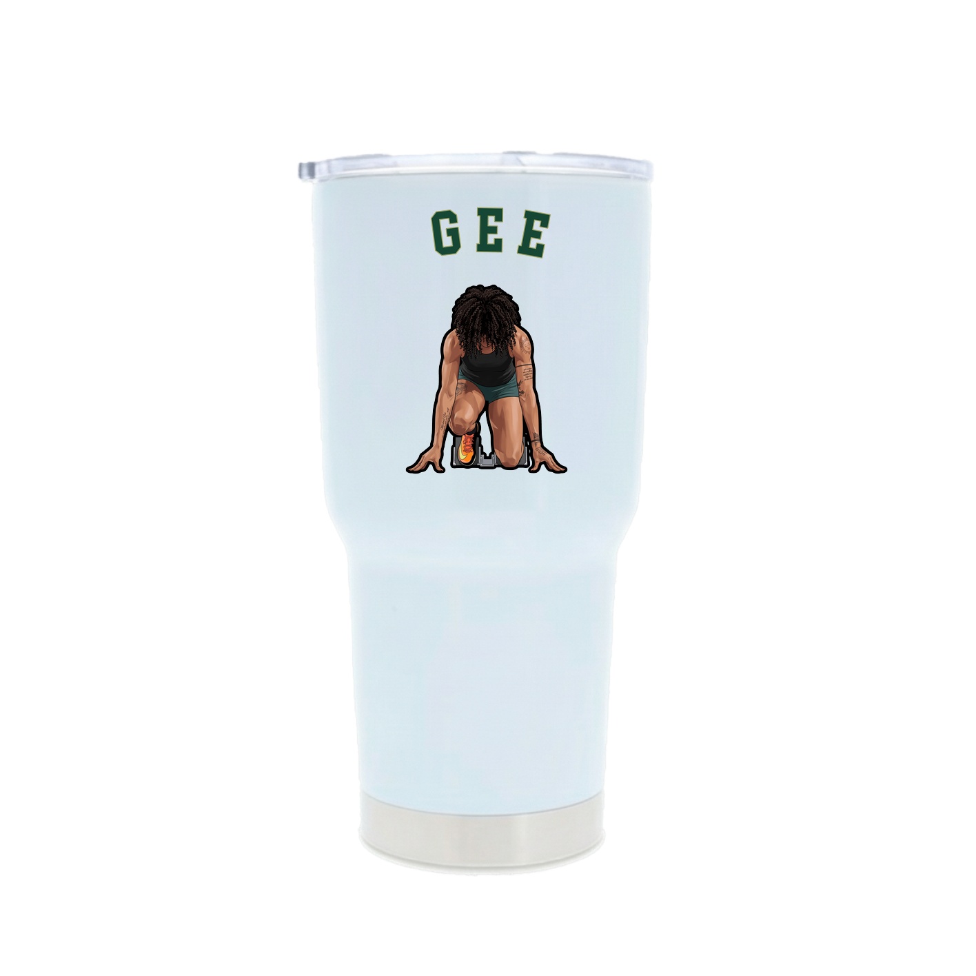 30oz Stainless Steel Tumbler — Shirsey Arch in White