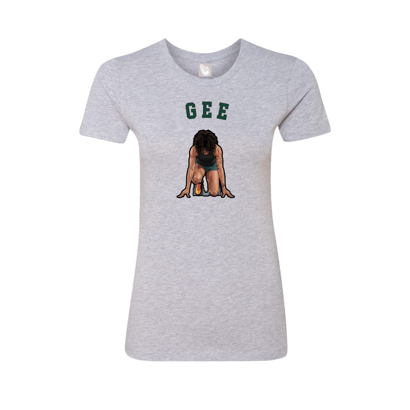 Fitted Women's Tee — Shirsey Arch in Grey