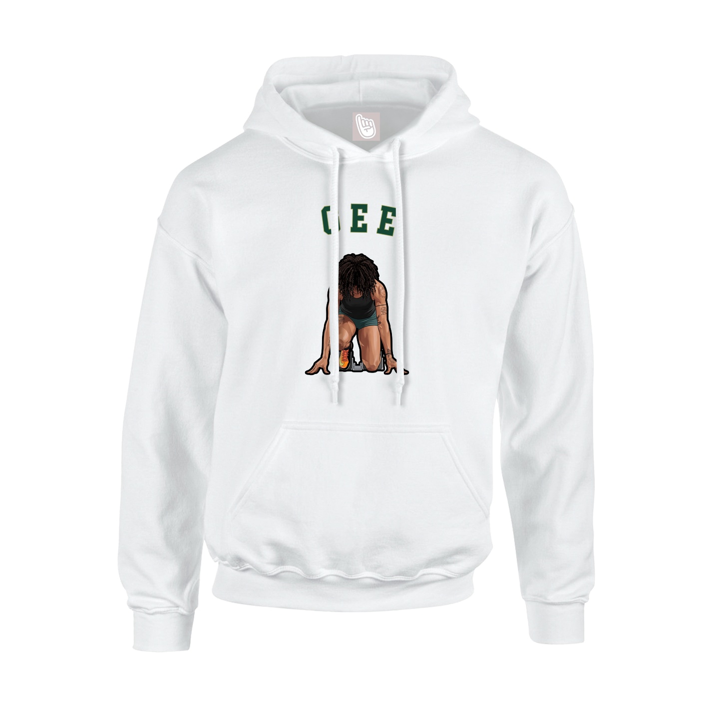 Youth Hoodie — Shirsey Arch in White