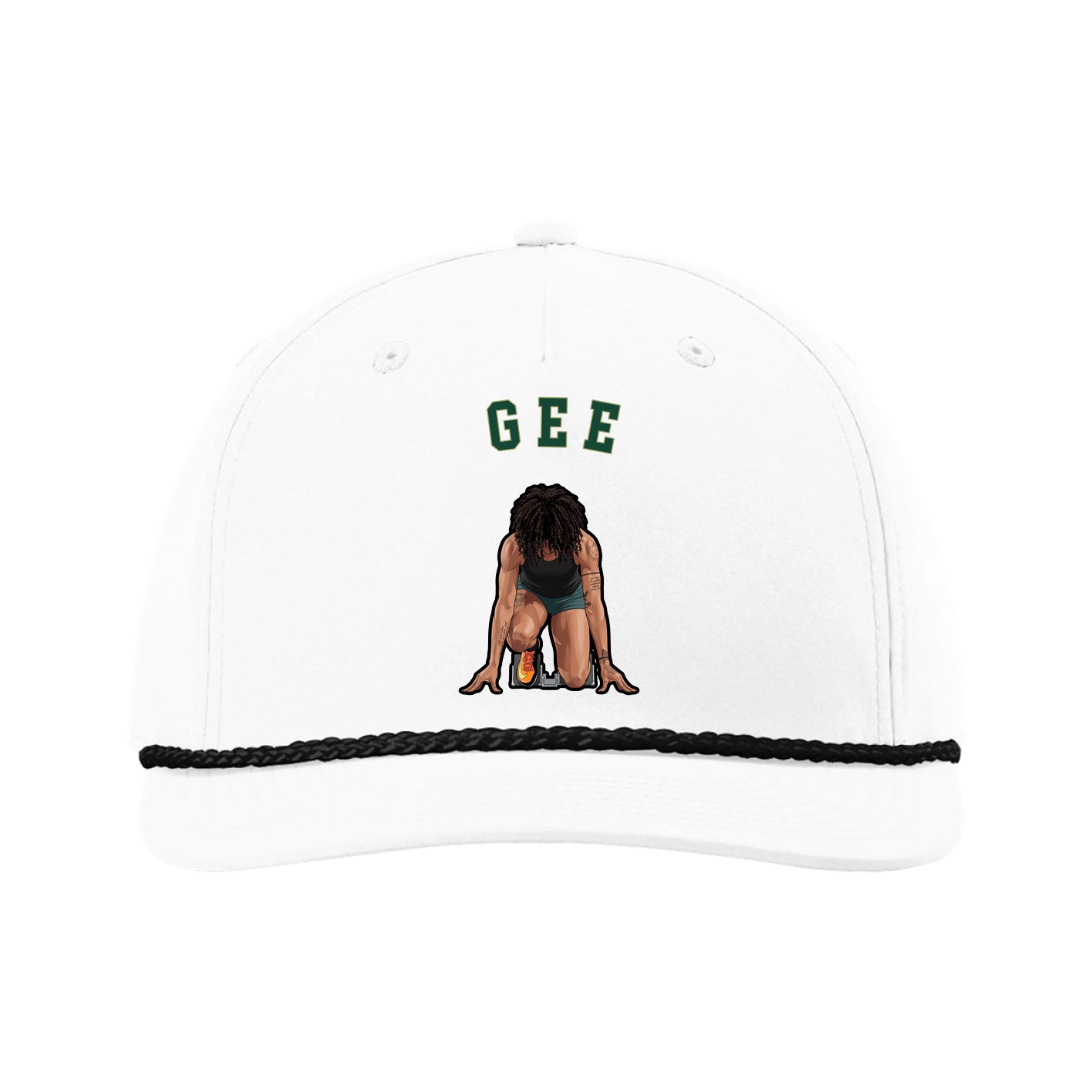 Five-Panel Classic Rope Cap — Shirsey Arch in White