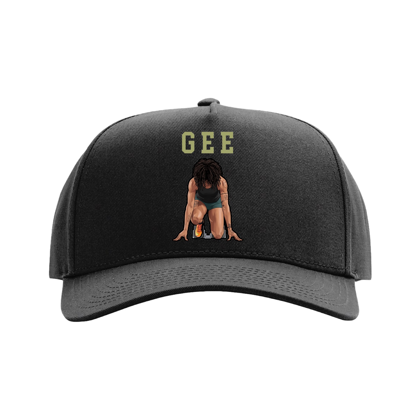Full Fabric Five-Panel Champ Cap — Shirsey in Black