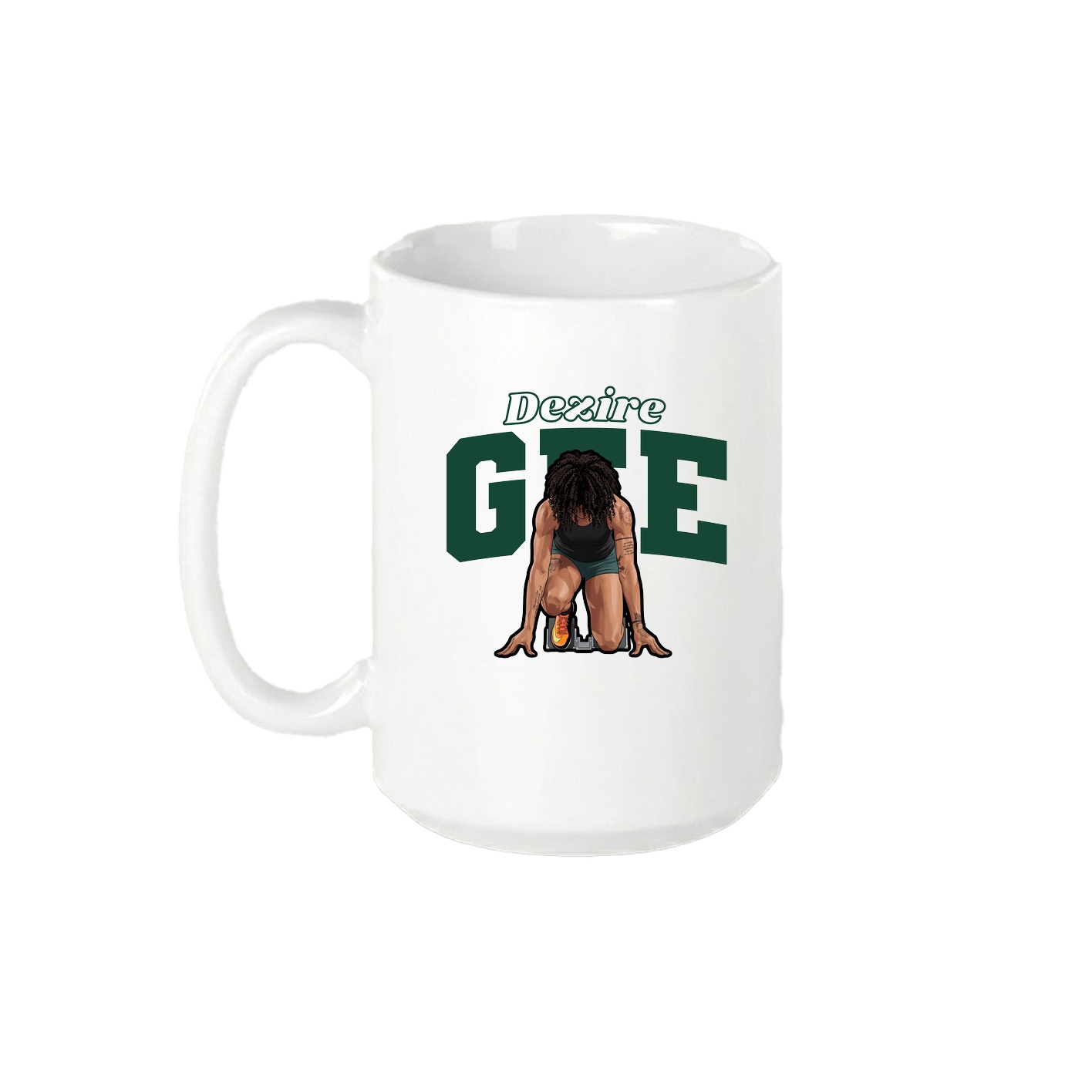 15oz Coffee Mug — Name Arch in White