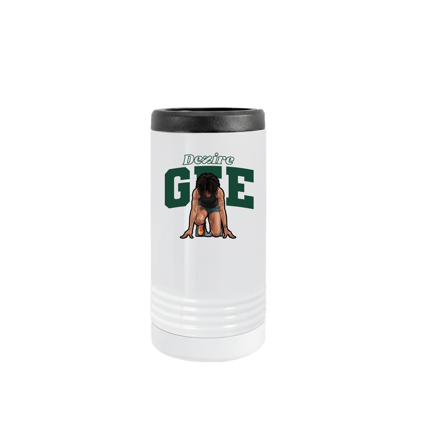 Slim Beverage Holder — Name Arch in White