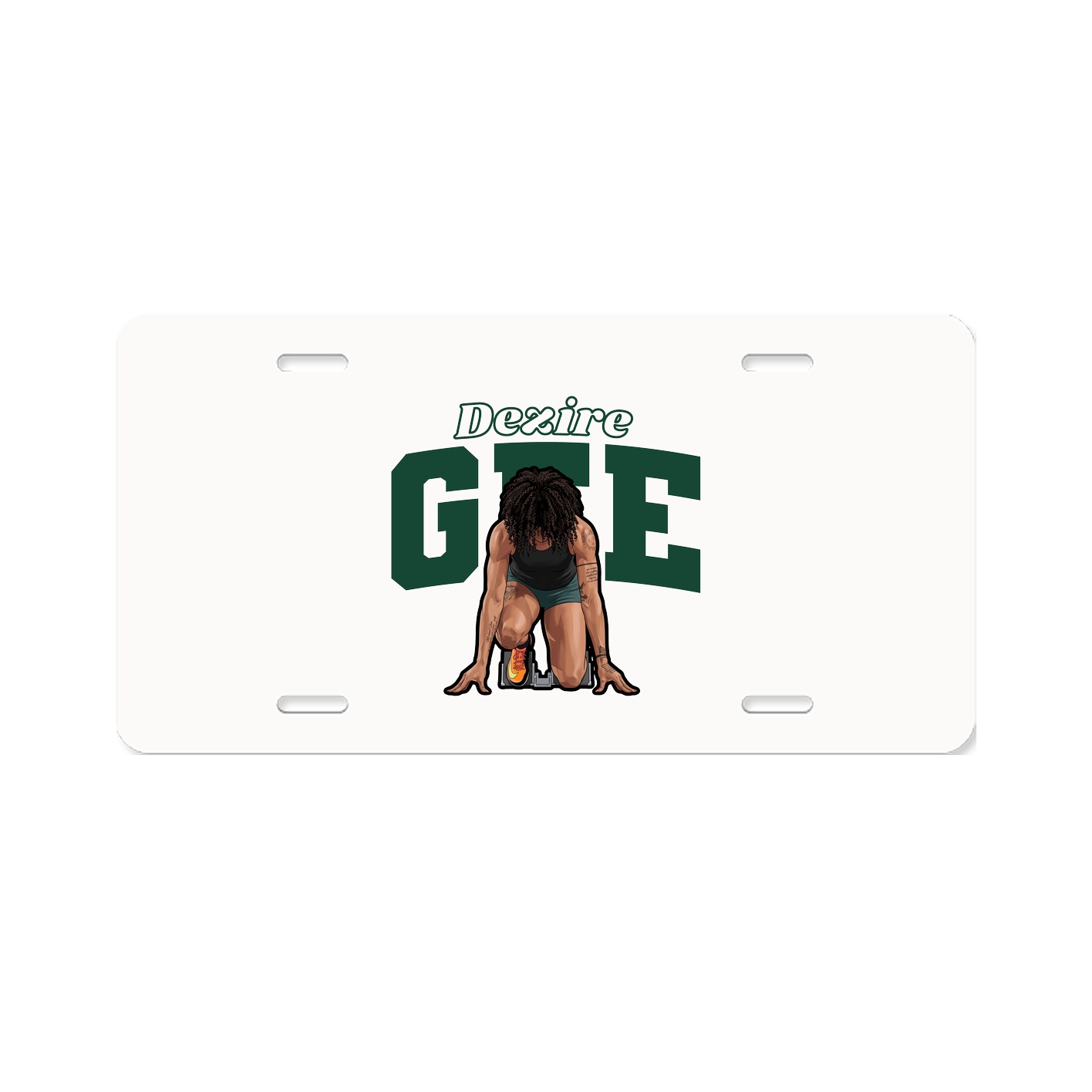 License Plate — Name Arch in Classic
