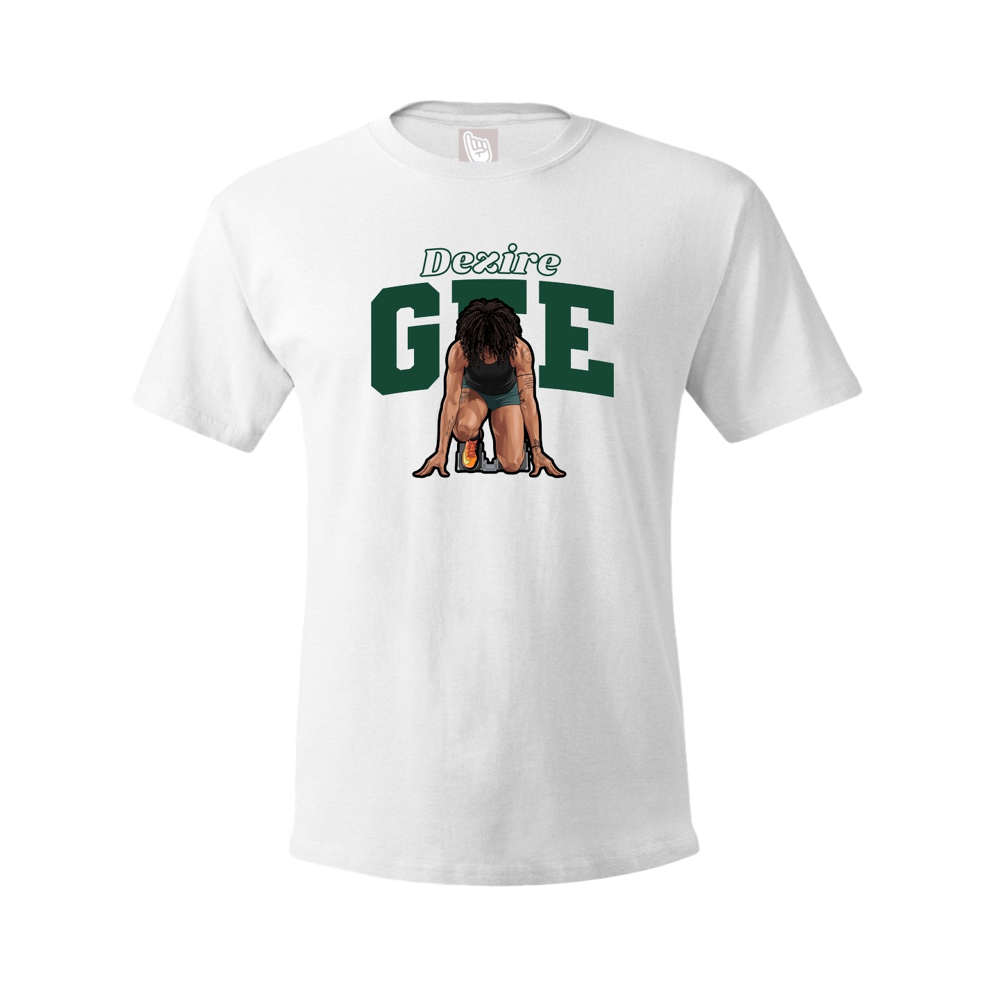 Youth Tee — Name Arch in White
