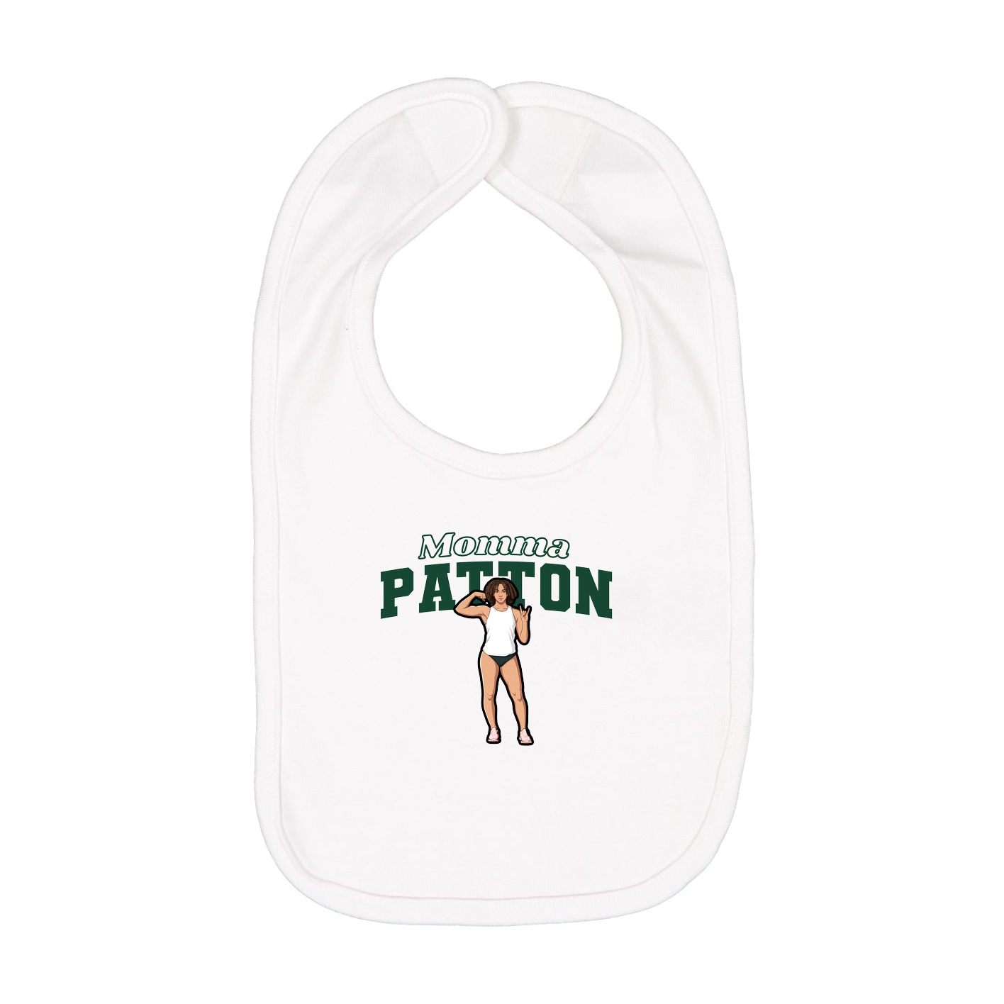 Infant Bib — Mothers Day Block in White