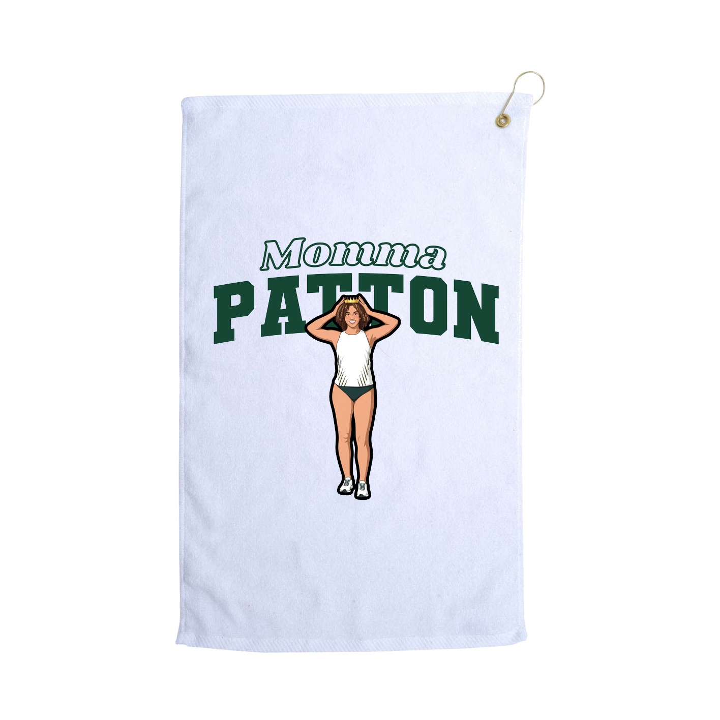 Golf Towel — Mothers Day Block in White